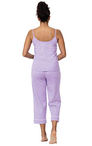 Pajamagram Womens Pjs Cotton Capris - Womens Pajamas Set, Lavender, L, 12-14 #TOP1