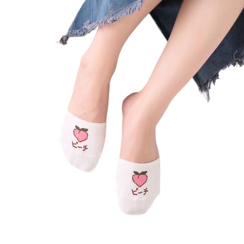 Super Soft and Stylish Girl's Korean Japanese Thin Cotton Liners & Ankle Socks Set with Non-slip Design4