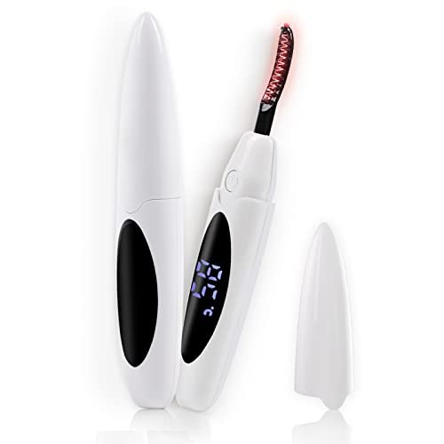 Rsnmocha Heated Lash Curler Electric Eyelash Curlers, Rechargeable Heat Lashes Curler Wand With 3 Heating Modes, Handheld Heater Eyelash Curling Long Lasting Eye Lash Warmer Curlers For Women (White) #TOP27