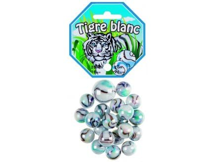 Filet De 20 Billes + 1 Calot Iguane - Billes En Verre 16mm, Calot 25mm - Collection Reptiles, Jeu Plein Air, à Partir De 4 Ans