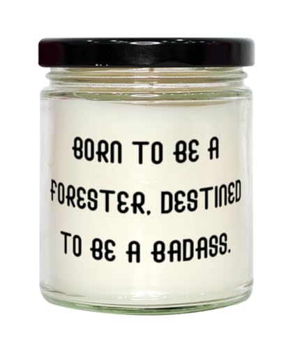 Appreciation Forester Gifts, Born to BE A Forester, Destined to BE A Badass, Forester Scent Candle from Friends, for Coworkers