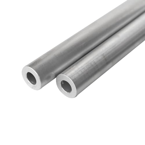 1\" OD x 1/2\" ID 8\" Long (2 pack) MetalSpacersOnline 6061 Round Aluminum Tube Seamless Straight Pipe Tubing for DIY