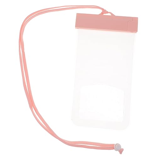 GRIRIW Water Resistant Phone Pouch for Underwater Use Touch Screen Compatible Cellphone Bag for Beach Swimming and Diving Design Pink