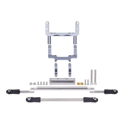 Support Servo SOA Fimonda Rockjock SCX10 II avec kit vérin direction hydraulique échelle Titanium