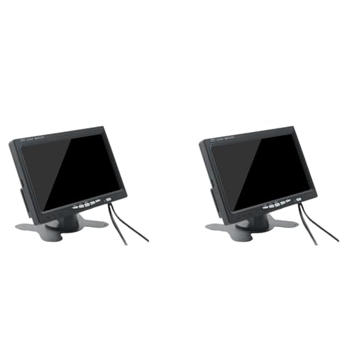 UDSKNV[KSL 2X Mini TV Monitor HD de 7 Pulgadas 800X480 Pantallas LCD Portátiles para Automóvil En DVD/CMMB Dos Entradas para Camiones Automóviles Pasajeros