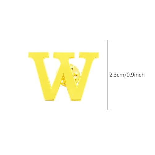 Image of 10Pack A-Z 26 Letters Pins Brooches Silver Plated Metal Broaches Pins-GOLD Initial Breast Brooch pin Tack Name Personalized Gifts for Women Men