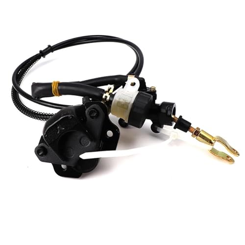 Sistema hidráulico freno moto Kit de freno de disco hidráulico con palanca de pie para karting, disco de freno de 160 mm, apto para karts de 168 cc, ATV, quads, pit bikes,(Without brake disc)