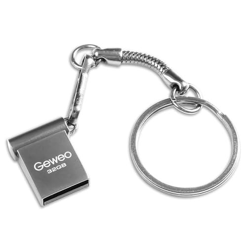 Chiavetta USB 32 GB USB 2.0, Mini Metallo Penna Portatile Impermeabile USB Key 32GB Pendrive USB Flash Drive Unità Memoria 32 Giga per Laptop, PC, Auto, Smart TV ect. (Grigio)