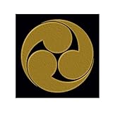 一般家紋蒔絵シール 17.左三巴/GD