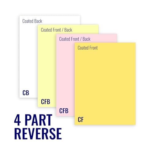 8.5 x 11 Superior Carbonless Paper, 4 Part Reverse (White, Canary, Pink, Gold), 1000 Sets, 4000 Sheets, 8 REAMS - Image 3