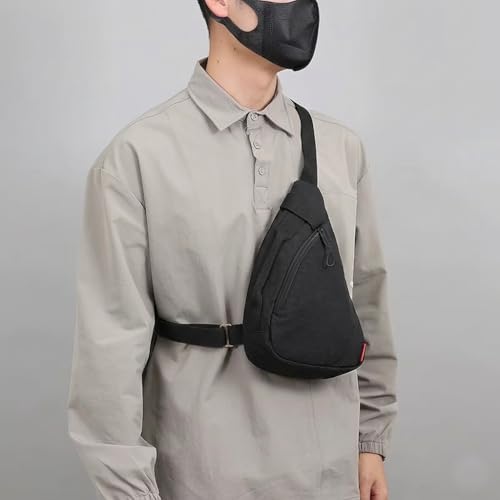 Image of WildHorn Nylon Sling Bag for Men & Women | Lightweight Crossbody Chest Bag with Adjustable Strap | Compact Travel & Daily Use Shoulder Backpack