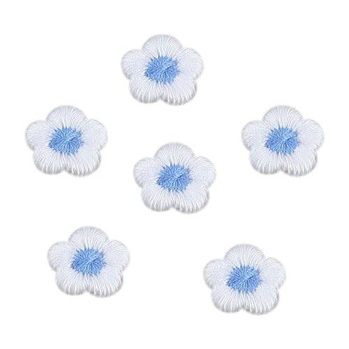 Pack of 50 1.3 cm Flower Applique, Mini Flower Patches, DIY Embroidered Flower Patches, Embroidered Patches, Clothes Patch