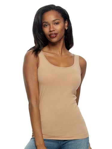 Image of Felina Reversible Cotton Womens Tank Top | 4-Pack