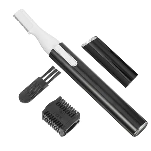 EXCEART Recortador de Cejas Eléctrico Depiladora para Brazos y Piernas Peine y Cepillo para Mujer en Tubo de Aluminio, Portátil para Estuche Cosmético