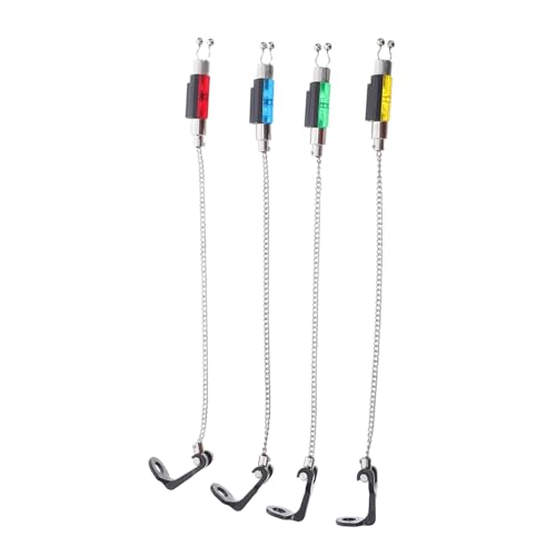 4 indicateurs de touche pour pêche à la carpe avec chaînes flexibles