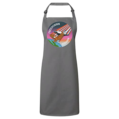 Tablier cuisine gris vintage style vintage Texas et Nasa pour passionnés de cuisine et de barbecue