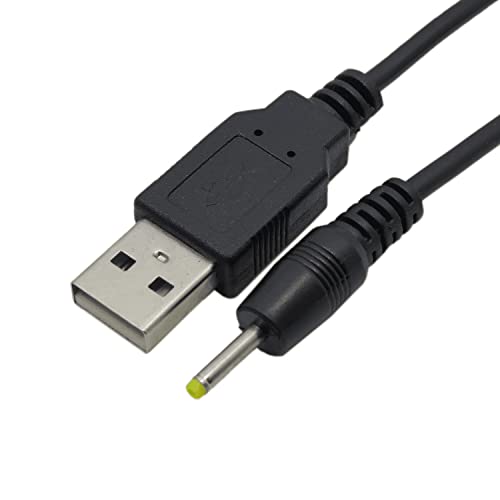 CABLEPELADO Cable alimentación USB DC | Cable Extensión Alimentación CC | 5V 2A | Conector DC 2.5 mm Macho | Apto para Tablet y mp3 | Negro | 80 cm