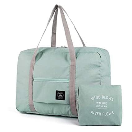 lasale Foldable Luggage Storage Bag for Travel, Lightweight Waterproof Handbag with Trolley Sleeve, Extra Large Capacity Weekender Bag for Men Women-picture-10