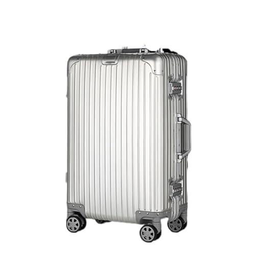 Suitcase All-aluminum Magnesium Alloy Trolley Case, Swivel Wheel Silent Suitcase, Strong And Durable Password Suitcase Luggage(Gray,20in)