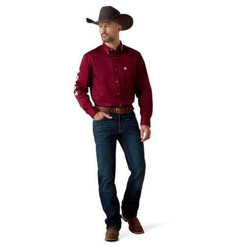 Ariat Team Logo Long Sleeve Twill Shirt for Men