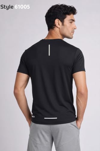Image of Van Heusen Men's Running T-Shirt | Regular Fit | Crew Neck | Soft Breathable Mircofiber | Casual Wear | Summer Favorite | Shoulder Bonding |Sports T-Shirt | Style 61005