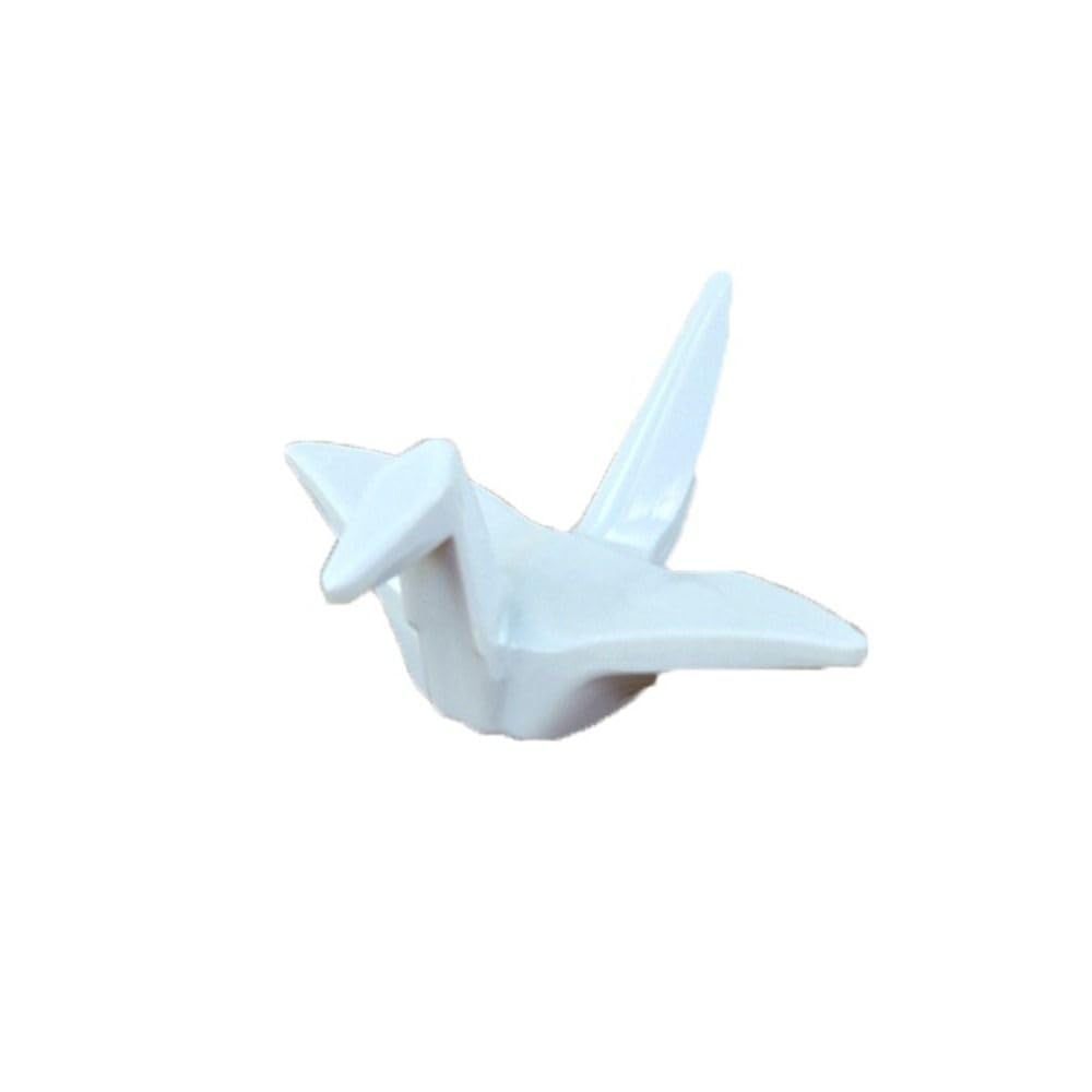 Paper Crane Chopsticks Holder, Resin Origami Crane Shape Holder Chopstick Stand Rack Pen Rack for Wedding Dining Table Decor(white)