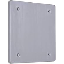 BELL PBC200GY 2-Gang Weatherproof Nonmetallic Device Cover, Blank, Gray