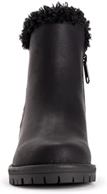 MUK LUKS Women's Norway Halden Boots, Black/White, 9 | Image 1