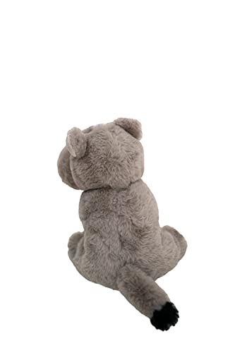 Heitmann Deco Plüschtier Nilpferd - grau - 20cm - Nachhaltig - aus 100% Recyclingmaterial