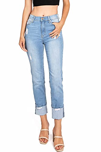 Celebrity Pink Women's Juniors High Rise Slim Fit Straight Leg Jeans2