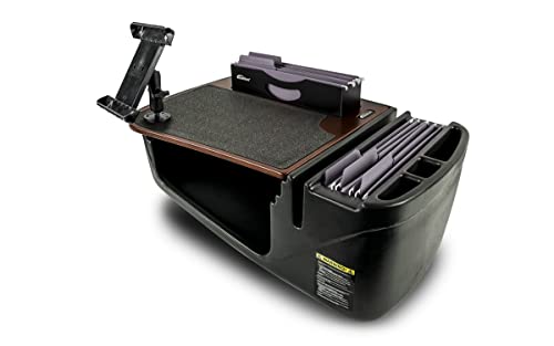 Image of AutoExec AE-FMEF-PI-TAB-21M Efficiency FileMaster Car Desk for Your Vehicle Workstation and Mobile Office, Mahogany with 400 watt Power Inverter and Tablet Mount | Vehicle Workstation and Mobile Office, 400 Watt Power Inverter, Tablet Mount