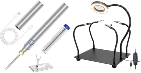 Cordless Soldering Iron Kit+Helping Hands Soldering Station