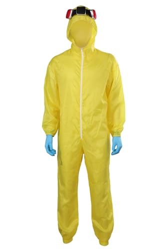 Ubaywey Gelb Jumpsuits Cosplay Kostüm Outfits Halloween Karneval Party Anzug Herren
