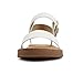 Soda PLENTY ~ Women's Strappy Ankle Wrap Buckle Fashion Flat Sandals (Off White Nubuck, US Footwear Size System, Adult, Women, Numeric, Medium, 11)