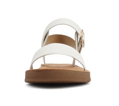Image of Soda PLENTY ~ Women's Strappy Ankle Wrap Buckle Fashion Flat Sandals