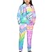 Frymappies Little Girls Butterfly Sweatsuit Size 7-8 Kids Rainbow Tie Dye Novelty Long Sleeve Hooded Sweatshirt and Sweatpants Sets Fashion Fall 2 Piece Outfits Jogging Pants Sets Activewear