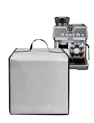 Espresso Machine Dust Cover Heavy Duty Waterproof Nylon Case for De'Longhi La Specialista Arte Evo Espresso Machine EC9255M Coffee Maker,Silver