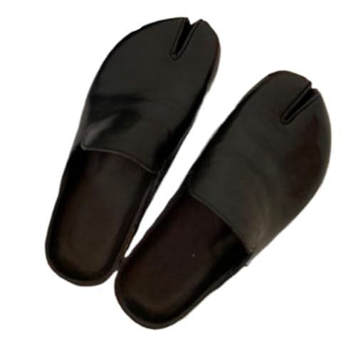 Tabi Mules Split Toe Leather Women Potato Shoes Chunky Platform Slip On Slides Non Slip Breathable Loafers Y2K Kawaii Fashion Elegant Dressy Streetwear Spring Summer Fall Outdoors Back to School