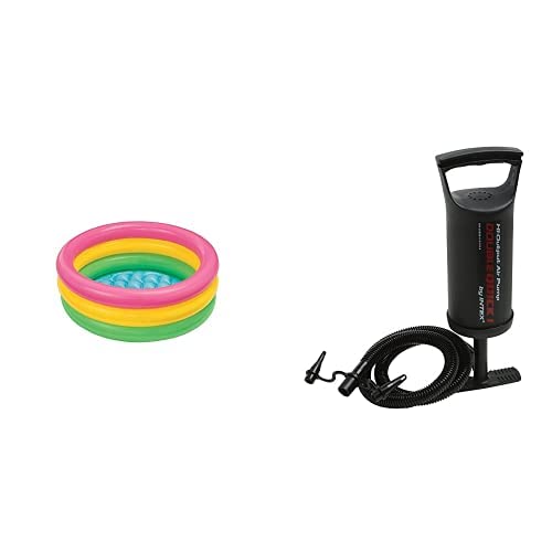 Image of Intex Air Baloon Pump and Intex Sunset Glow Baby Pool 3Ft Pool
