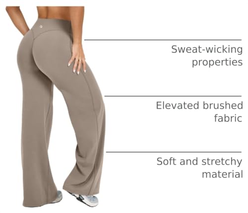 Image of OQQ Yoga Pants Women Casual Soft Straight Leg Bottoms