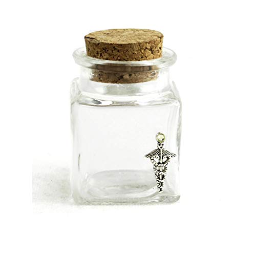 DLM27207 Barattolo in Vetro Quadrato Caduceo