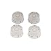 Musiclily Metric 6mm Plastic LP Style Guitar Speed Control Knobs, White (4 Pieces)