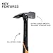 Klein Tools H80922S Smooth Face Framing Hammer with Straight Claw, 22-Ounce Forged Steel, Magnetic Nail Starter, and Extra-Large Squared Strike Face