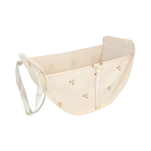 Image of LEGDOR Car storage bag Cartoon bear Car seat back multifunctional storage Rear seat storage hanging bag Car hanging storage bag (Offwhite)