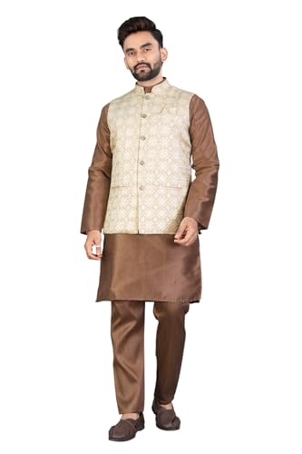 Image of Traditional Men's Kurta Koti Set (3 PCS SET)