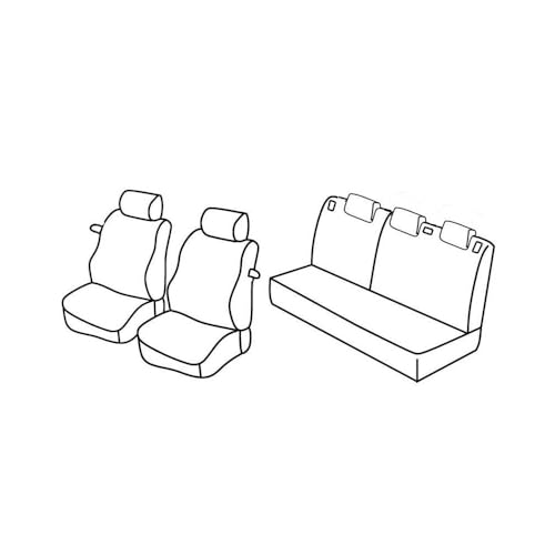 Housses de siège Ford Fiesta 3p confortables pour vos trajets quotidiens en style noir rouge