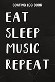  Boating Log Book Eat Sleep K-Pop Repeat Kawaii Cat Listening Music Kpop Gifts Funny: Music Gifts for Teens:Boating log book for waterproof Daily log ... Information and boat log book Journal 110 pa