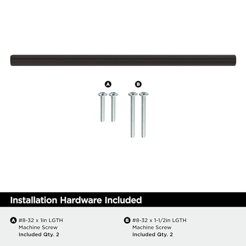 Image of Amerock 7 inch Bar Pulls Oil-Rubbed Bronze Drawer Pull | 7 inch (178mm) Center-to-Center Mounting Distance and 9-3 /8 inches Overall Length, Durable Carbon Steel Cabinet Hardware