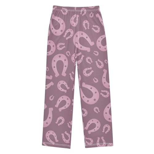 Lucky Horseshoe Boys Pants Boys Athletic Pants Long Pant for Boywith Pockets Wide-Leg Size 6-14Y