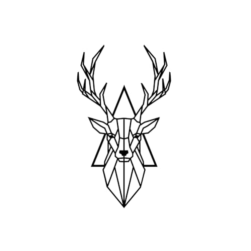 cervo | Tatuaggio Temporaneo con Certificazione Cosmetica UE - L'Originale | Resistente all'Acqua + Vegano | Tatuaggio Rivoluzionario di 2 Settimane